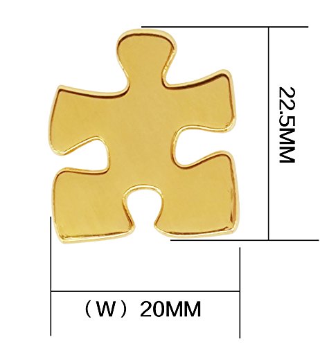 CMajor Autism Awareness Puzzle Piece Gold Plated Lapel Pins