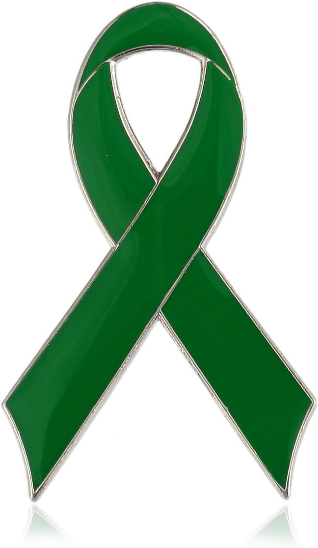 CMajor Childhood Depression Awareness Flat Green Ribbon Pins (Wholesale)