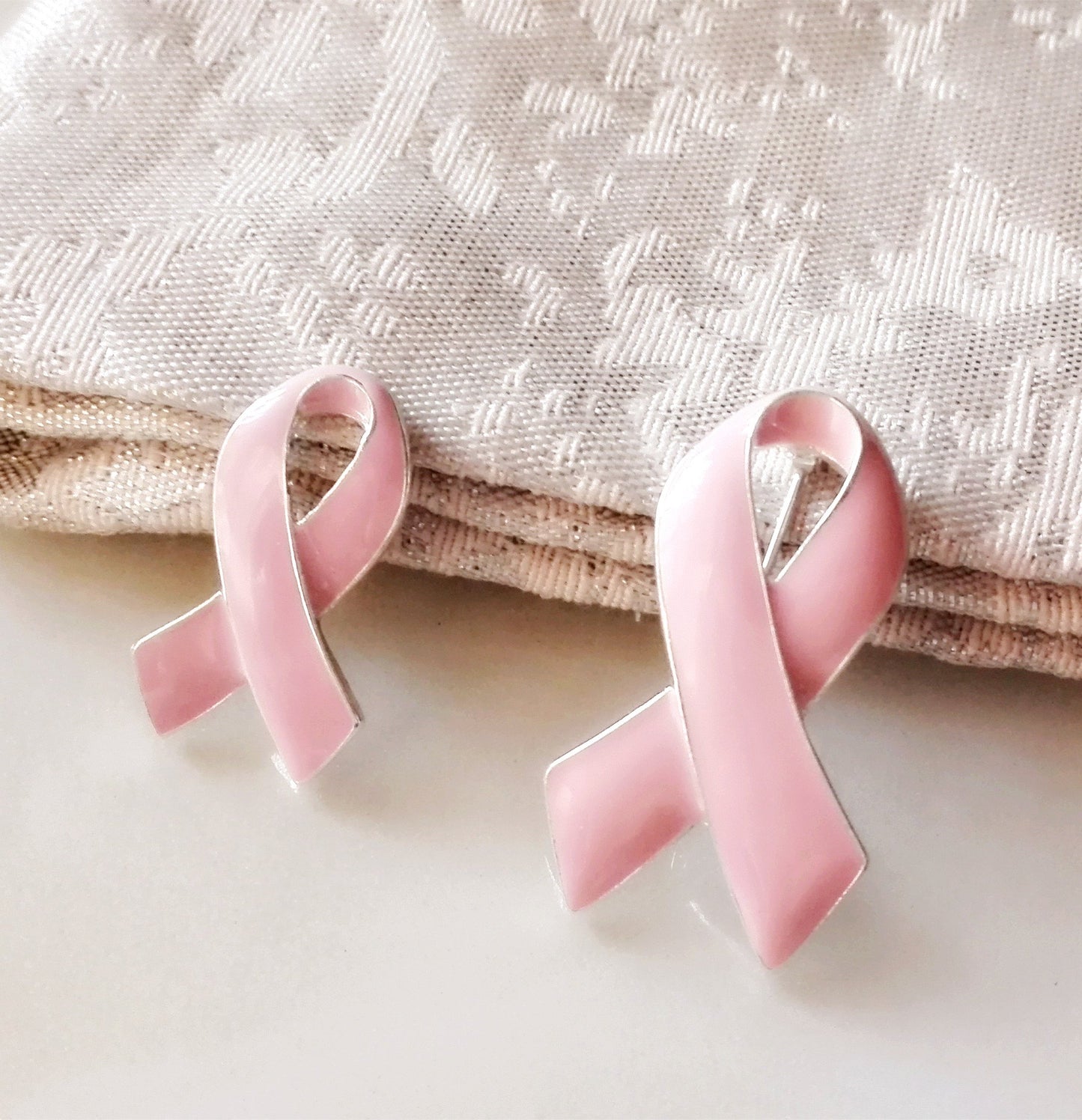 CMajor Pink Ribbon Breast Cancer Awareness Enamel Brooch Pin