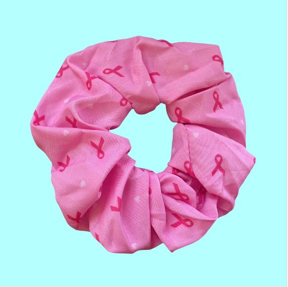 Pink Ribbon Charity Scrunchies - Breast Health Awareness Special Edition Hair Accessories