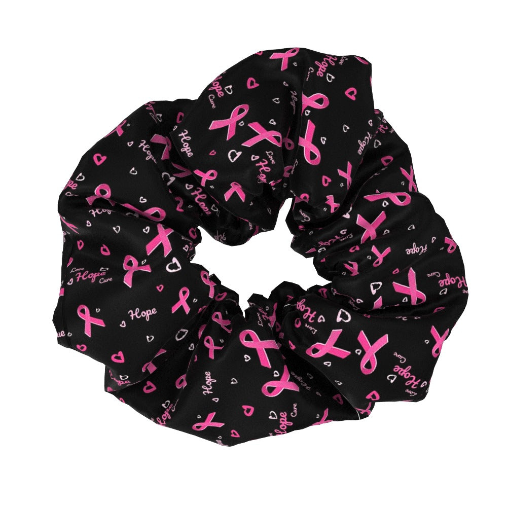 Pink Ribbon Bow Scrunchies - Chic Fabric Versatile Hair Tie for Women, Sweet Hair Accessories
