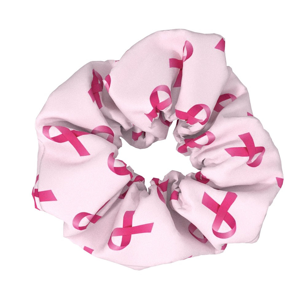Pink Ribbon Bow Scrunchies - Chic Fabric Versatile Hair Tie for Women, Sweet Hair Accessories