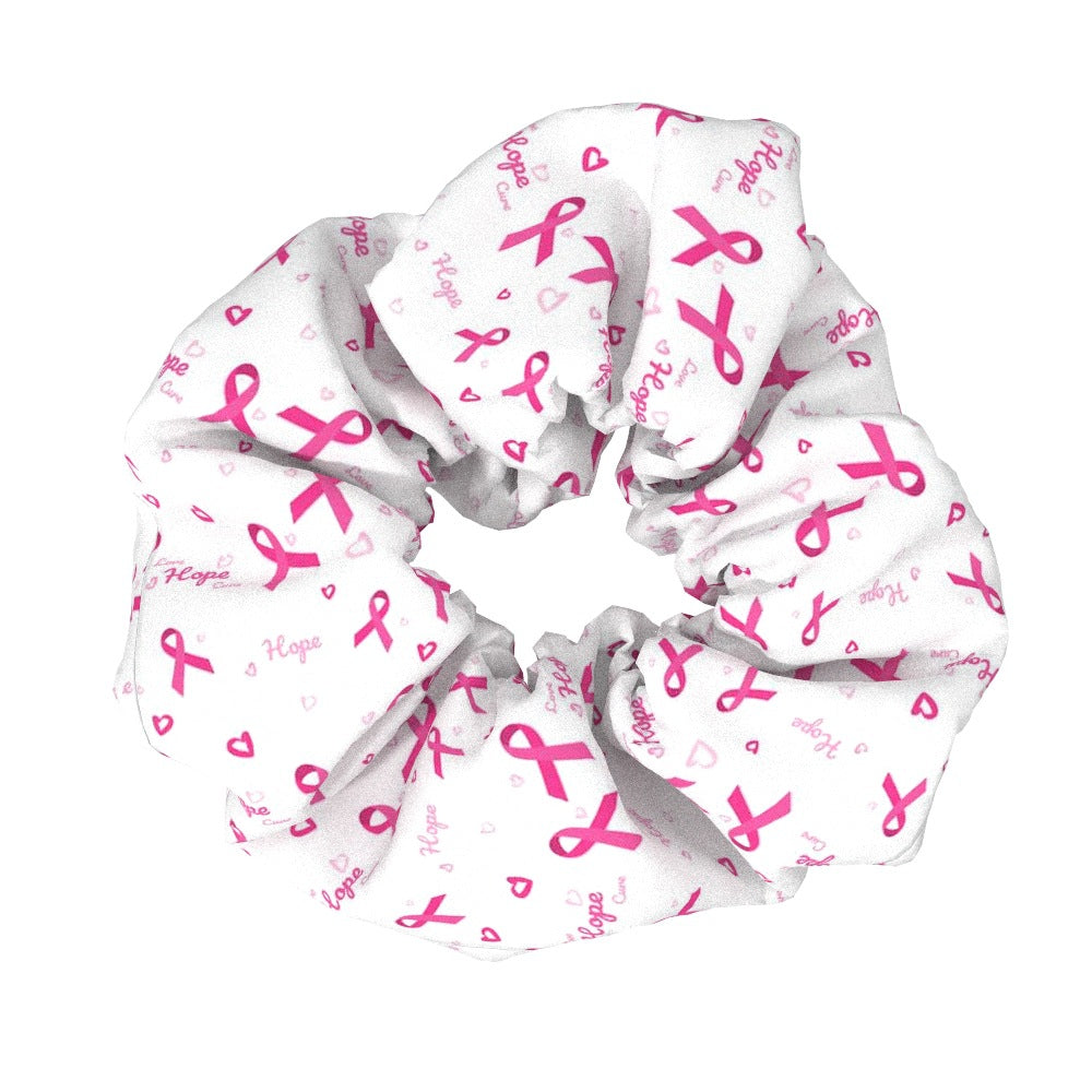 Pink Ribbon Bow Scrunchies - Chic Fabric Versatile Hair Tie for Women, Sweet Hair Accessories