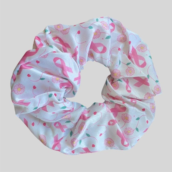 Pink Ribbon Charity Scrunchies - Breast Health Awareness Special Edition Hair Accessories