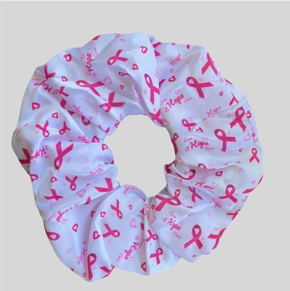 Pink Ribbon Charity Scrunchies - Breast Health Awareness Special Edition Hair Accessories