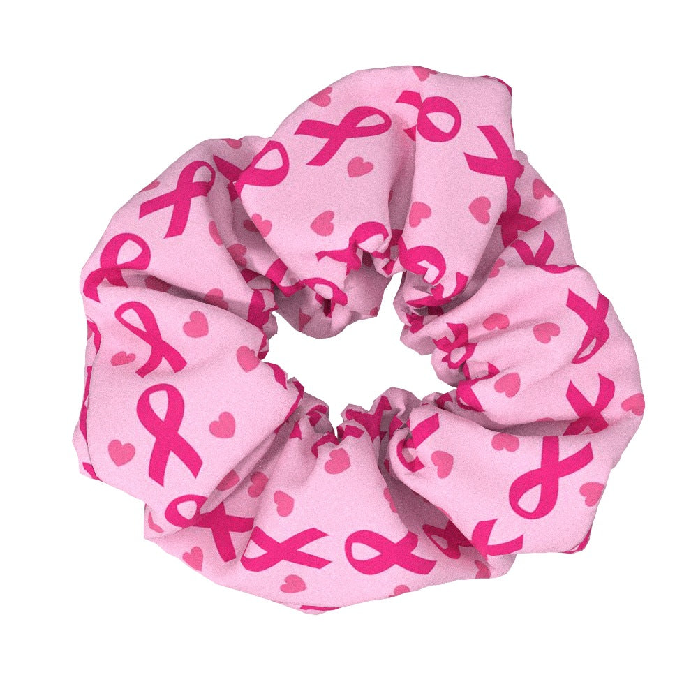 Pink Ribbon Bow Scrunchies - Chic Fabric Versatile Hair Tie for Women, Sweet Hair Accessories