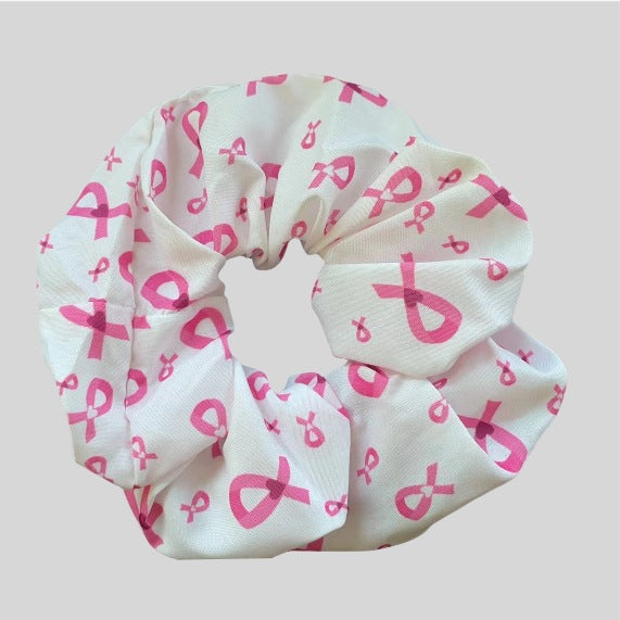 Pink Ribbon Charity Scrunchies - Breast Health Awareness Special Edition Hair Accessories