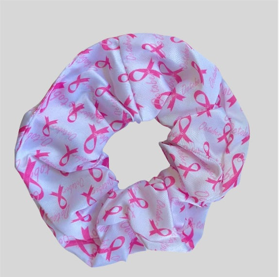 Pink Ribbon Charity Scrunchies - Breast Health Awareness Special Edition Hair Accessories