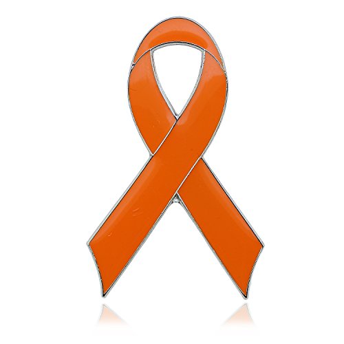 CMajor Orange Ribbon Leukemia MS Awareness Enamel Lapel Pin
