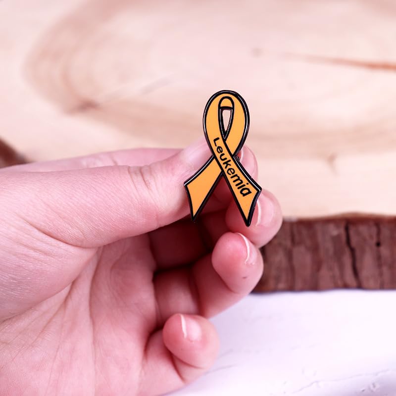 Orange Ribbon Lapel Pin Leukemia Awareness Ribbon Lapel Pin for Supporting Leukemia & Lymphoma Awareness