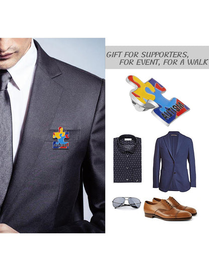 Awarness Autism Puzzle Piece Enamel Lapel Pin