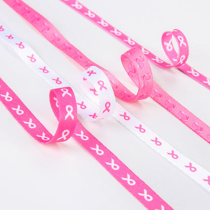 Breast Cancer Awareness Shoelaces 120cm Pink Ribbon Shoelace For Runners And Marathons Athletic Strings Sneaker Tennis Sneaker Pack Of 10pcs Wholesale