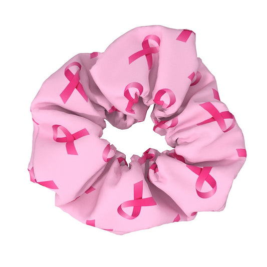 Pink Ribbon Bow Scrunchies - Chic Fabric Versatile Hair Tie for Women, Sweet Hair Accessories