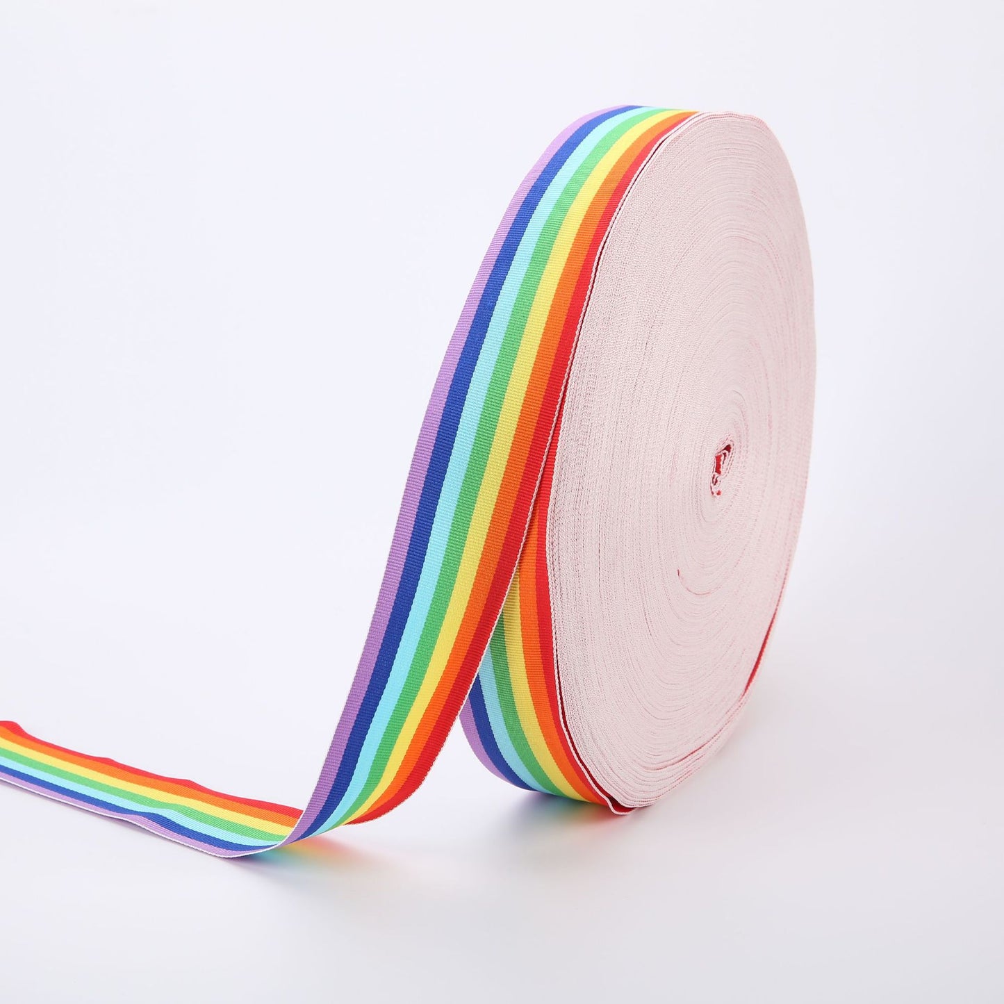 Rainbow Webbing Medal Lanyards Neck Straps Trimming Accessories for Bags and Garments Polyester Plain Weave Striped Color-Striped Webbing Wholesale