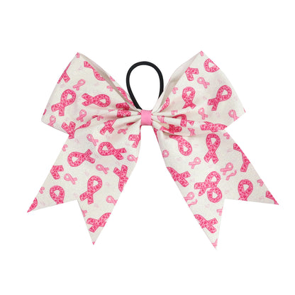 Breast Cancer Awareness Leather Hair Ties and Pink Ribbon Hair Accessories for Charity Events & Festivals Wholesale MOQ 500pcs