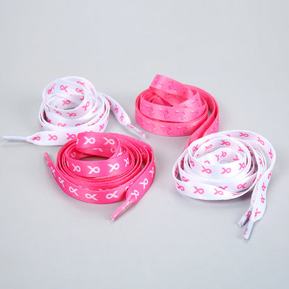 Breast Cancer Awareness Shoelaces 120cm Pink Ribbon Shoelace For Runners And Marathons Athletic Strings Sneaker Tennis Sneaker Pack Of 10pcs Wholesale