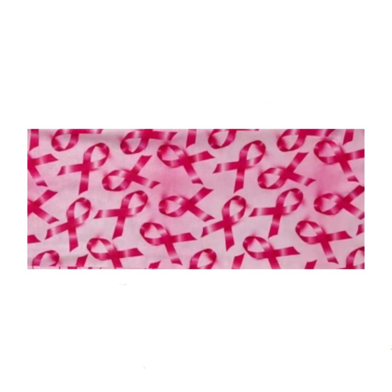 Breast Cancer Awareness Stretchy Headband for Women Girls Pink Ribbon Head Bandana Non-Slip Knotted Headbands Elastic Wide Cancer Survivor Sweatband Workout Sport Yoga Running Hair Accessories 3PCS