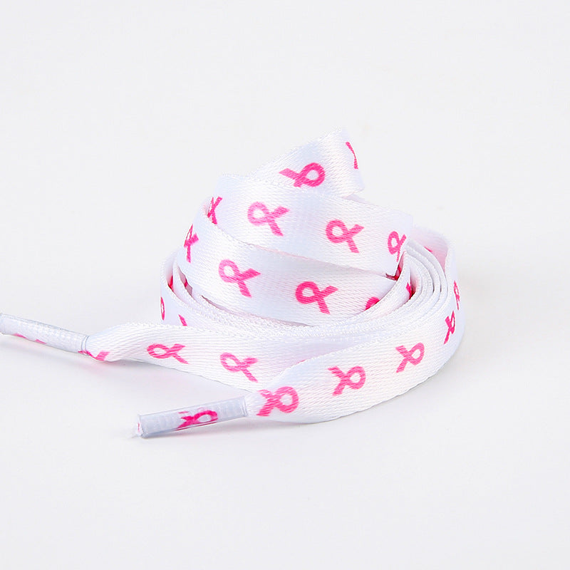Breast Cancer Awareness Shoelaces 120cm Pink Ribbon Shoelace For Runners And Marathons Athletic Strings Sneaker Tennis Sneaker Pack Of 10pcs Wholesale