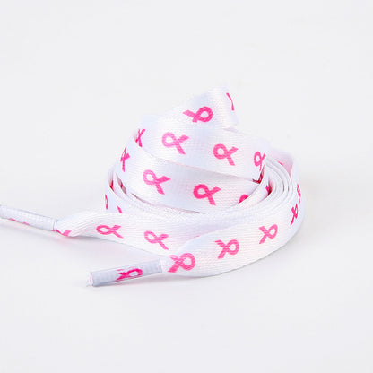 Breast Cancer Awareness Shoelaces 120cm Pink Ribbon Shoelace For Runners And Marathons Athletic Strings Sneaker Tennis Sneaker Pack Of 10pcs Wholesale