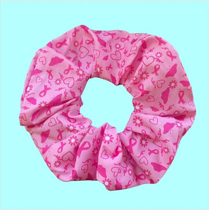 Pink Ribbon Charity Scrunchies - Breast Health Awareness Special Edition Hair Accessories
