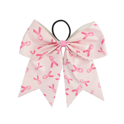 Breast Cancer Awareness Leather Hair Ties and Pink Ribbon Hair Accessories for Charity Events & Festivals Wholesale MOQ 500pcs