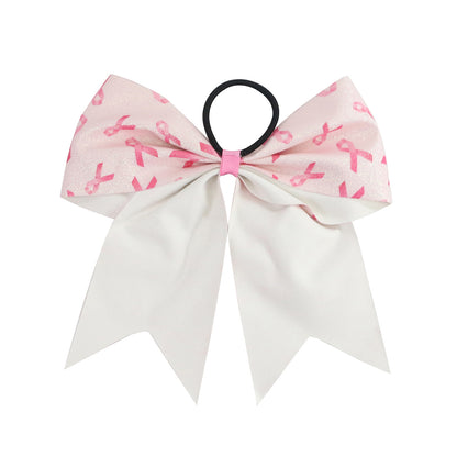 Breast Cancer Awareness Leather Hair Ties and Pink Ribbon Hair Accessories for Charity Events & Festivals Wholesale MOQ 500pcs