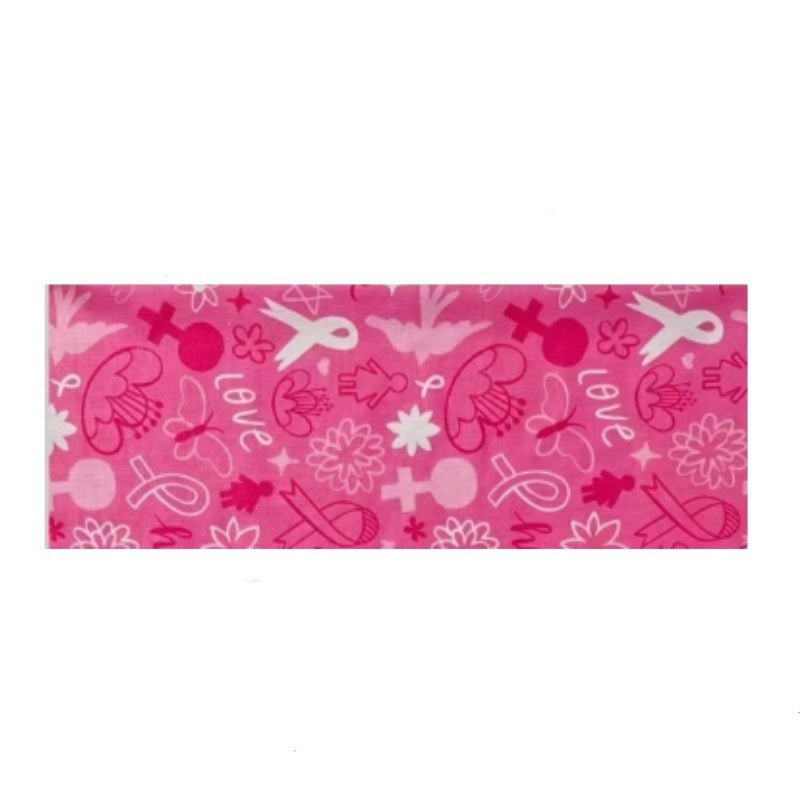 Breast Cancer Awareness Stretchy Headband for Women Girls Pink Ribbon Head Bandana Non-Slip Knotted Headbands Elastic Wide Cancer Survivor Sweatband Workout Sport Yoga Running Hair Accessories 3PCS