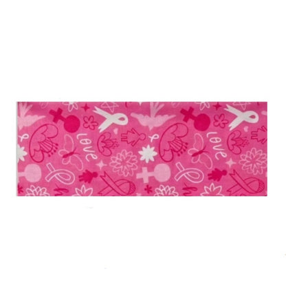Breast Cancer Awareness Stretchy Headband for Women Girls Pink Ribbon Head Bandana Non-Slip Knotted Headbands Elastic Wide Cancer Survivor Sweatband Workout Sport Yoga Running Hair Accessories 3PCS