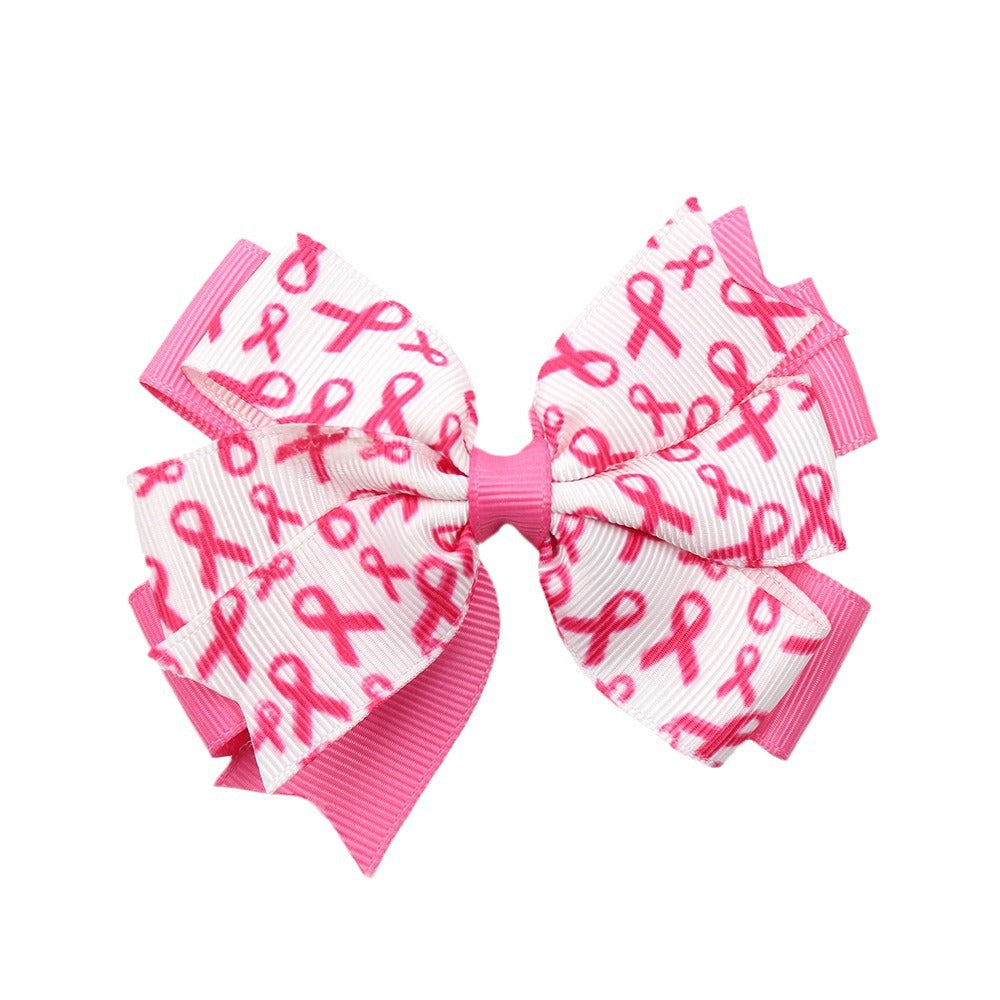 Breast Cancer Awareness Hair Ties for Women Girl Glitter Pink Ribbon Ponytail Holders Hair Accessories Elastic Hair Bands Ropes for Party Fundraising Event