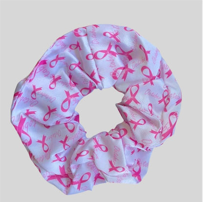 Pink Ribbon Charity Scrunchies - Breast Health Awareness Special Edition Hair Accessories