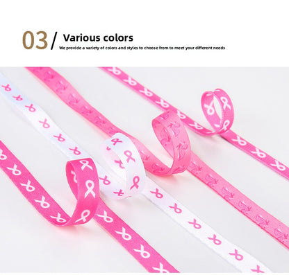 Breast Cancer Awareness Shoelaces 120cm Pink Ribbon Shoelace For Runners And Marathons Athletic Strings Sneaker Tennis Sneaker Pack Of 10pcs Wholesale